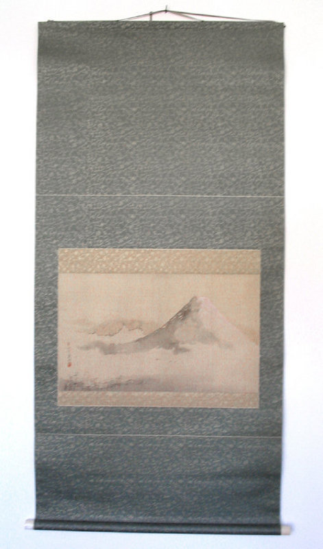 Japanese Antique Mt. Fuji Scroll Painting by Kazan