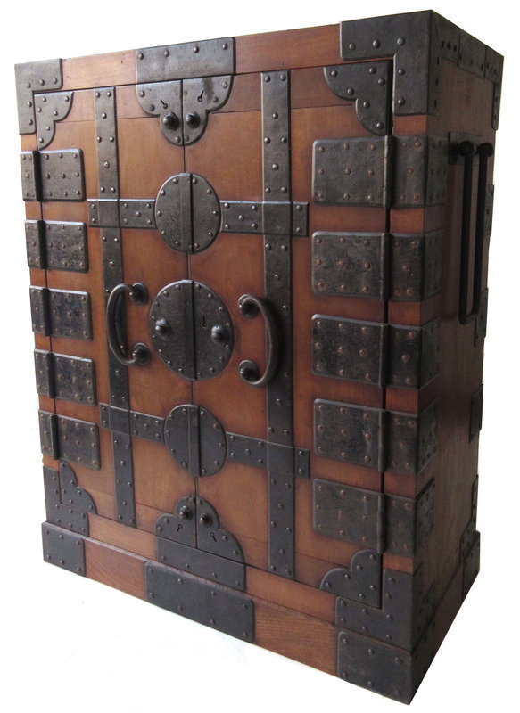 Extremely Rare Japanese Castle Safe Tansu