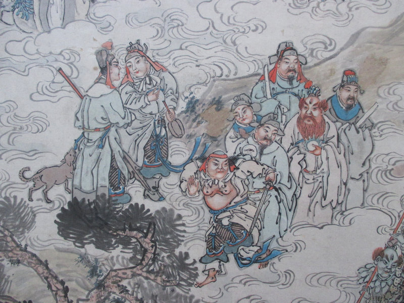 Chinese Antique Painting of Taoist Immortals