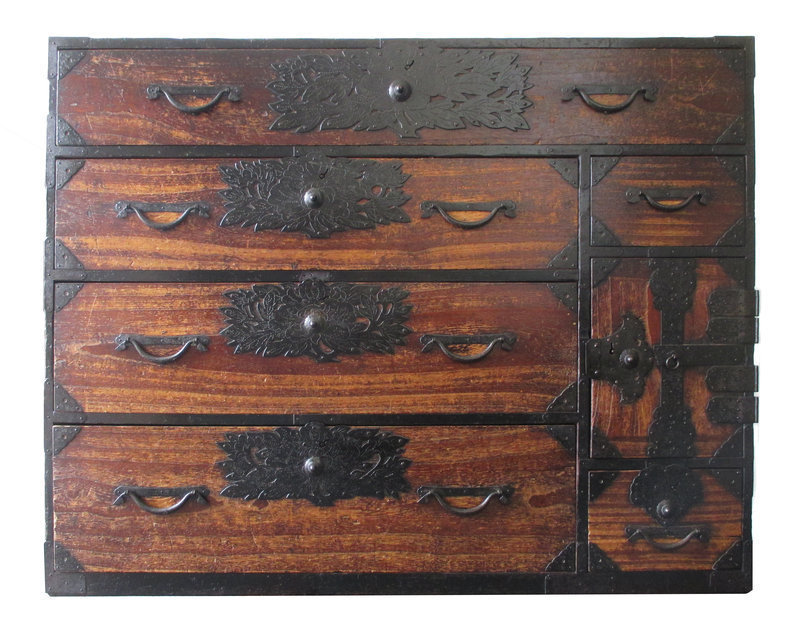 Japanese Edo Period Isho Tansu from the Sendai Area