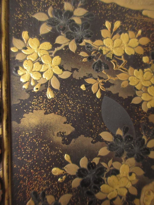 Antique Japanese Gilt Lacquer  Box w/ Tomobako