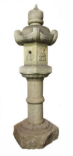 Large Japanese Early 19th Century Tall Stone Lantern