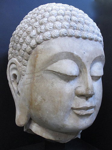 Massive 18th Century Chinese Marble Buddha Head