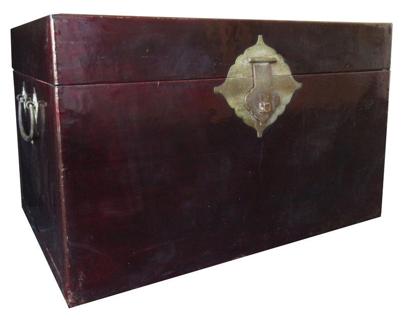 Original Chinese leather wrapped Trunk