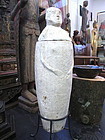Rare Antique Carved Limestone Burial Jar from the Philippines