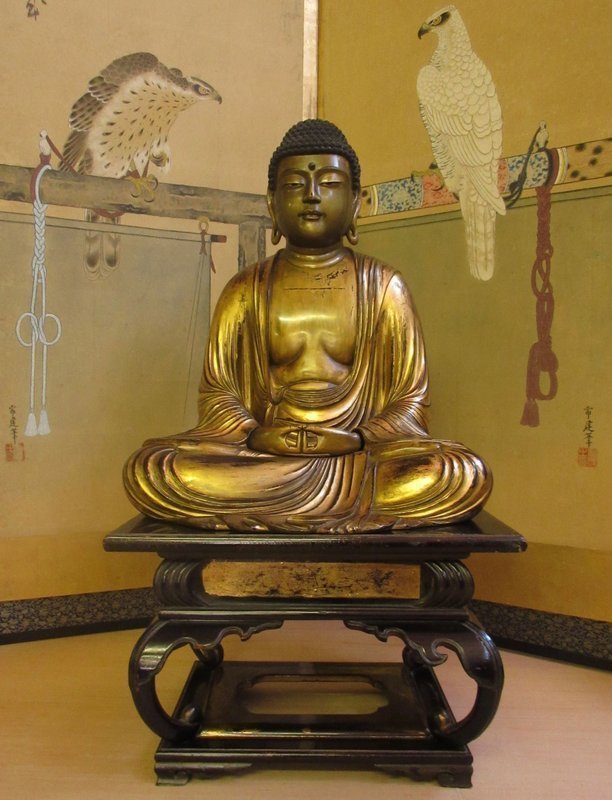 18th C. Japanese Edo Gilt Lacquered Buddha
