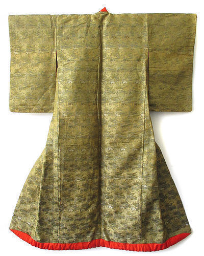Japanese Antique Uchikake (Wedding Kimono) of Obi Brocade