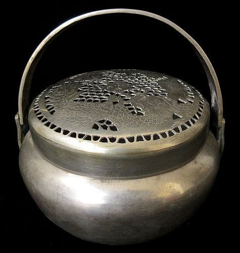 Antique Chinese Pewter Censer