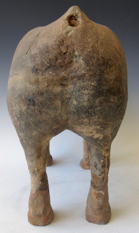 Antique Chinese Han Dynasty Tomb Pottery Ox Figure