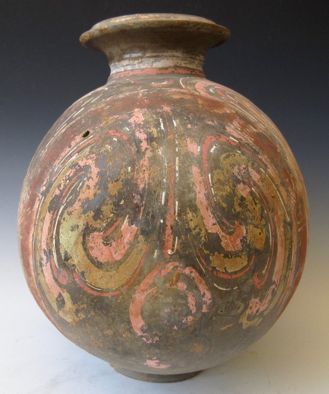 Chinese Han Dynasty Cocoon Vase