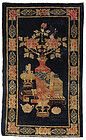 Chinese Pao Tao Peking Rug w/ Scholar's Objects and Flowers