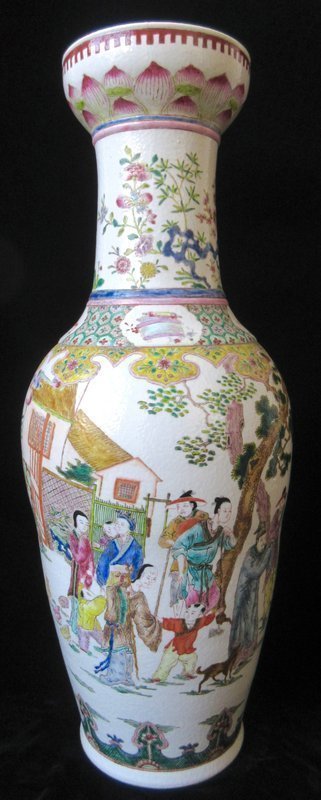 Antique Chinese Large Famille Rose Porcelain Vase