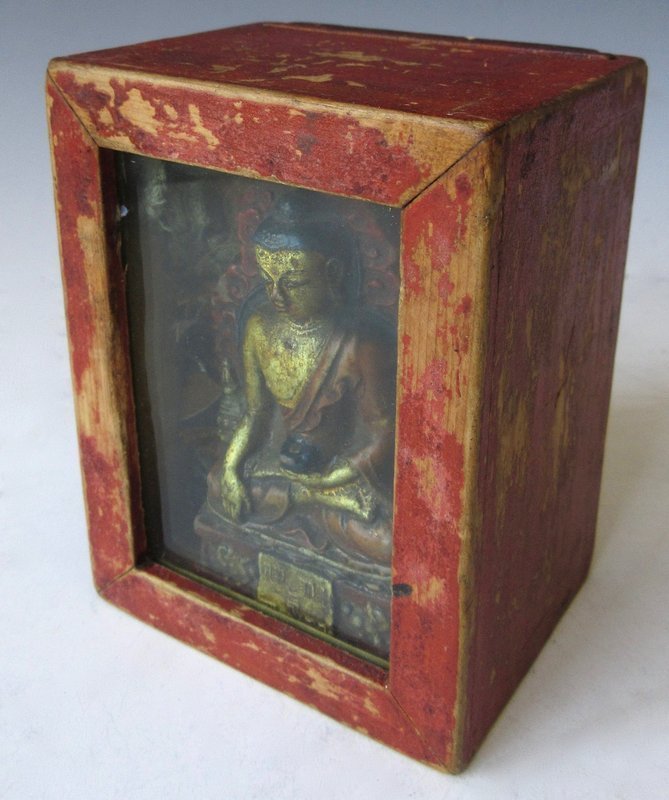 Antique Tibetan Gau Portable Buddhist Shrine