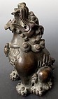 Antique Chinese Bronze Fu Dog Censer