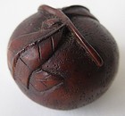 Antique Japanese Boxwood Persimmon Netsuke