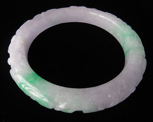 Chinese Carved Jade Bangle