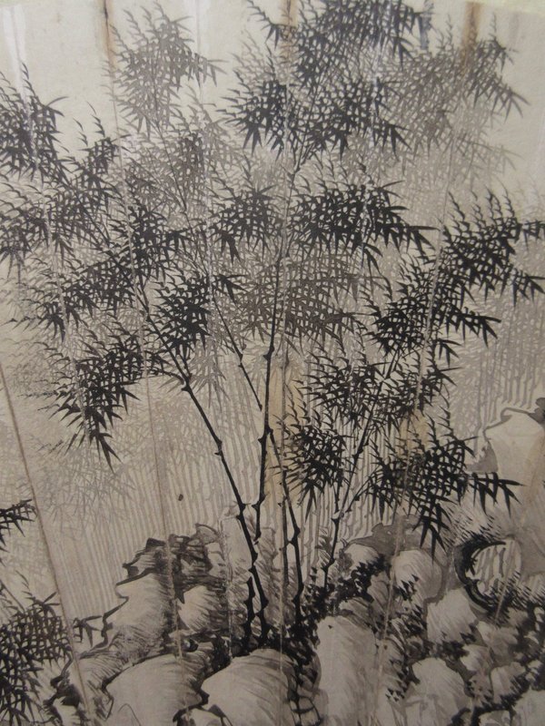 Chinese Fan Painting of a Bamboo Forest