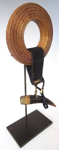 Antique Japanese Yumi Rattan Bow String Holder (Tsurumaki)