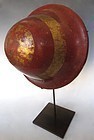 Antique Japanese Red Lacquer Jingasa