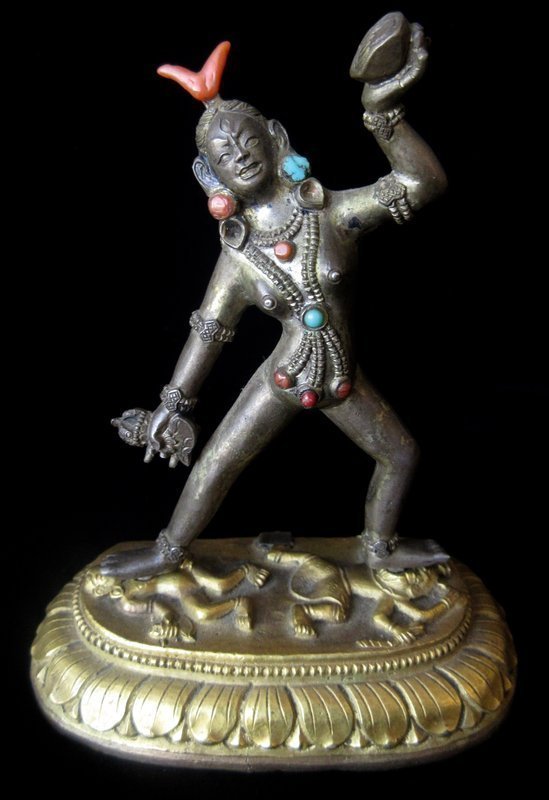 18th Century Tibetan Gilt Bronze Dakini