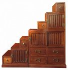 Reversible Contemporary 3-Section Japanese Kaidan Step Tansu