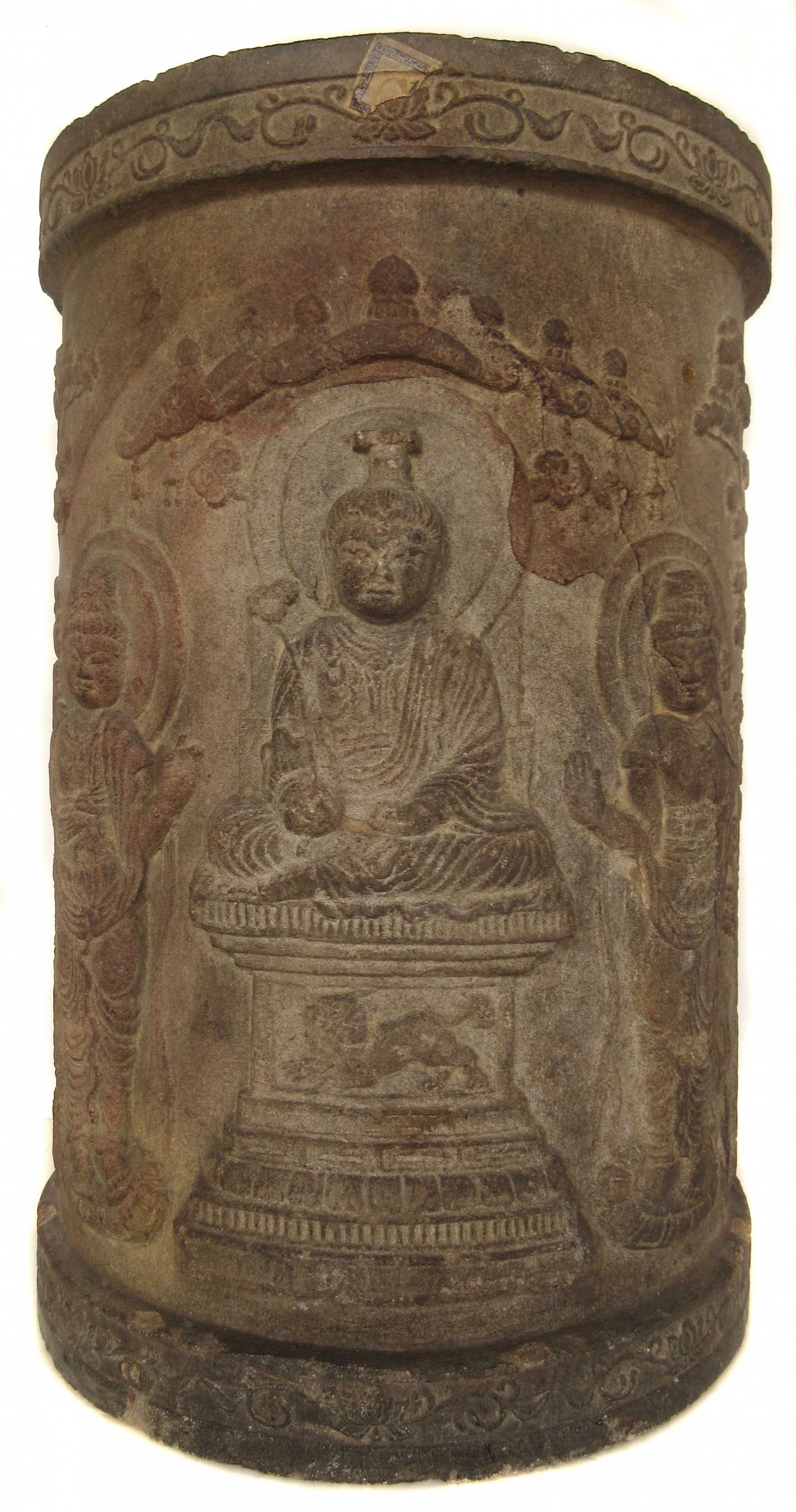 Chinese Tang Dynasty Sandstone Buddhist Sutra Container