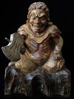 Antique Japanese Carving of a Figure with Axe