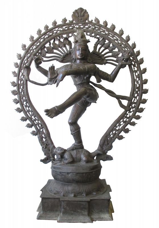 Large Indian Bronze Statue of Shiva-Nataraja, Lord of the Dance