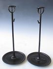 Japanese Antique Pair of Bronze Shokudai Candle Stands