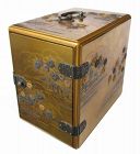 Japanese Meiji Period Lacquer and Mixed Metal Inlaid Jewelry Box