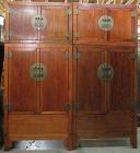 Large Pair of Antique Chinese Compound Cabinets
