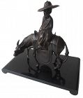Chinese Bronze Figure of Donkey and Rider