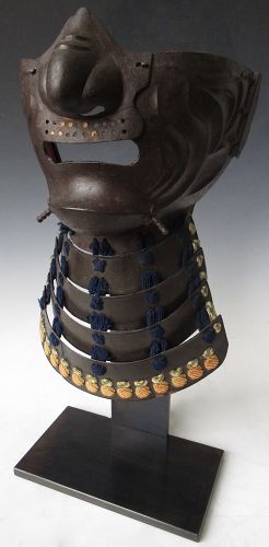 Japanese Reisei-men Russet Iron Menpo Face Guard
