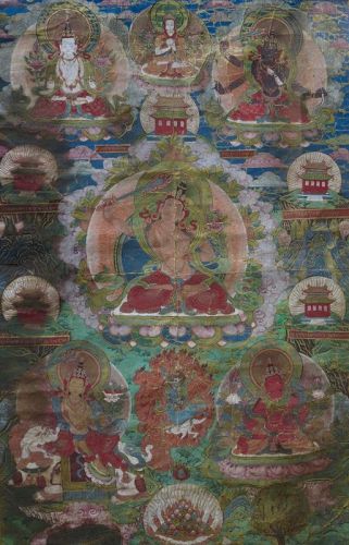 18th Century Tibetan Gelugpa Thangka of Manjushri