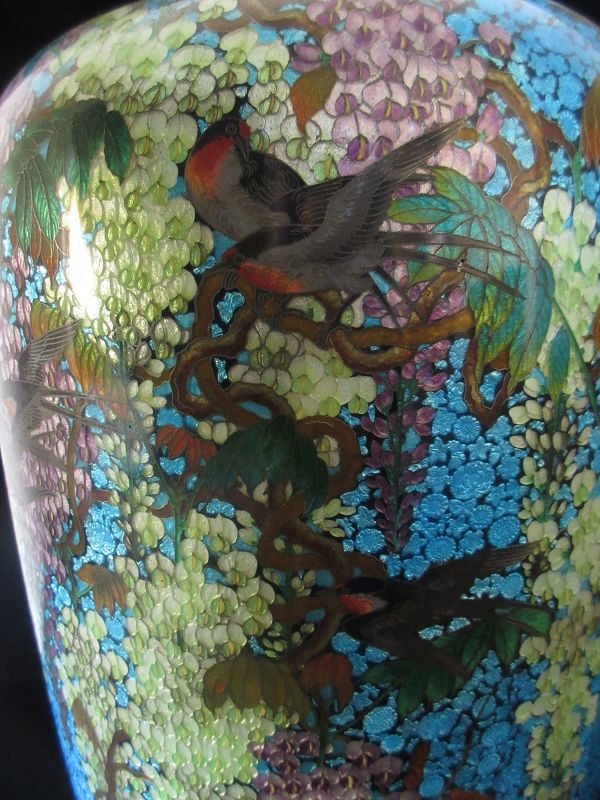 Rare Antique Japanese Large Ginbari Vase