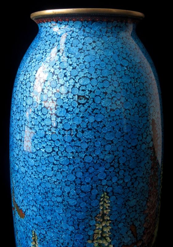 Rare Antique Japanese Large Ginbari Vase