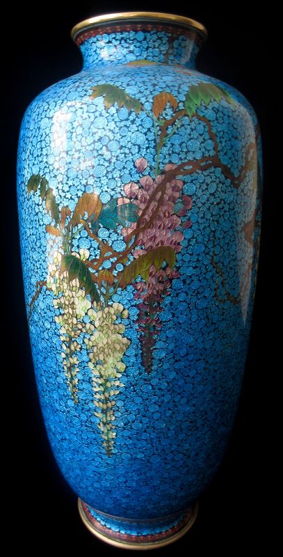 Rare Antique Japanese Large Ginbari Vase