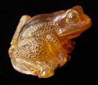 Japanese Amber Frog Okimono