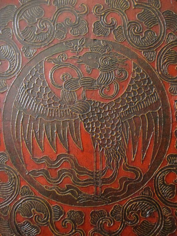 Tibetan Antique Cabinet with Phoenixes