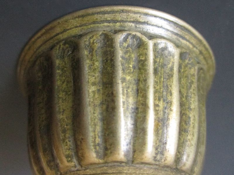 Tibetan 17th Century Bronze Offering Cup