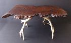 Japanese Antique Root and Antler Low Table