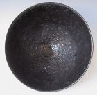 James Lovera Glossy Black Volcanic Glaze Ceramic Bowl