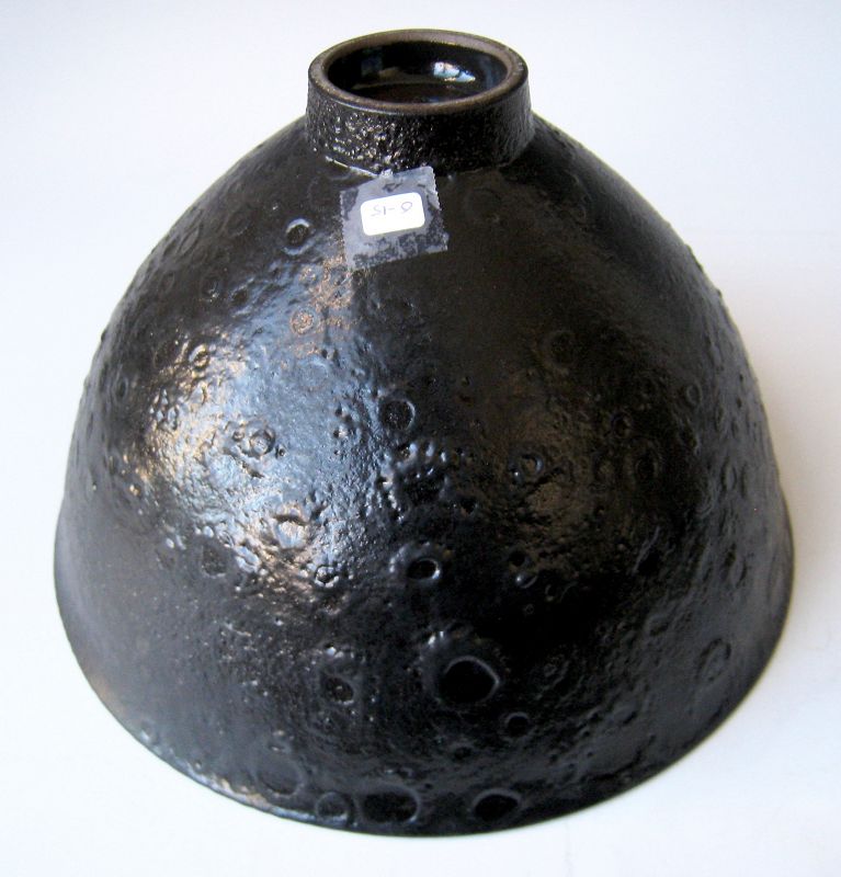 James Lovera Glossy Black Volcanic Glaze Ceramic Bowl