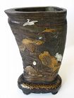 Japanese 19th Century Inlaid Horn Vase