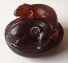 Antique Chinese Amber Carved Ram Seal