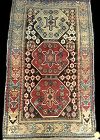Antique Hand-Woven Caucasian Shirvan Azeri Rug