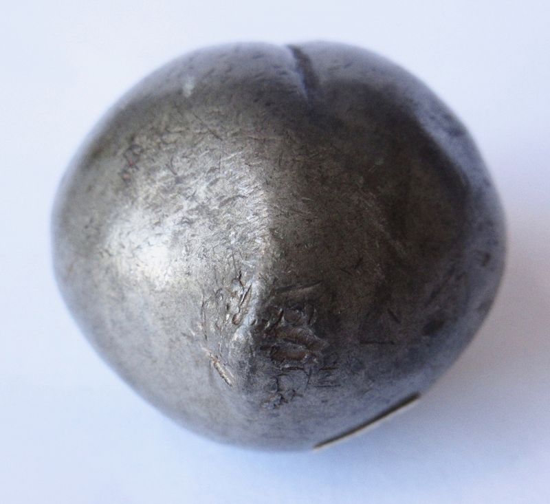 Antique Chinese Pewter Peach Snuff Bottle