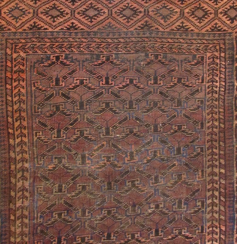 Antique Hand-Woven Persian Baluchi Rug