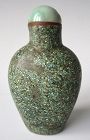 Antique Chinese Turquoise Encrusted Snuff Bottle