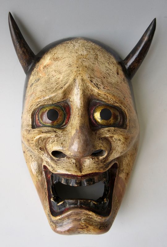 Antique Japanese Hannya Noh Mask